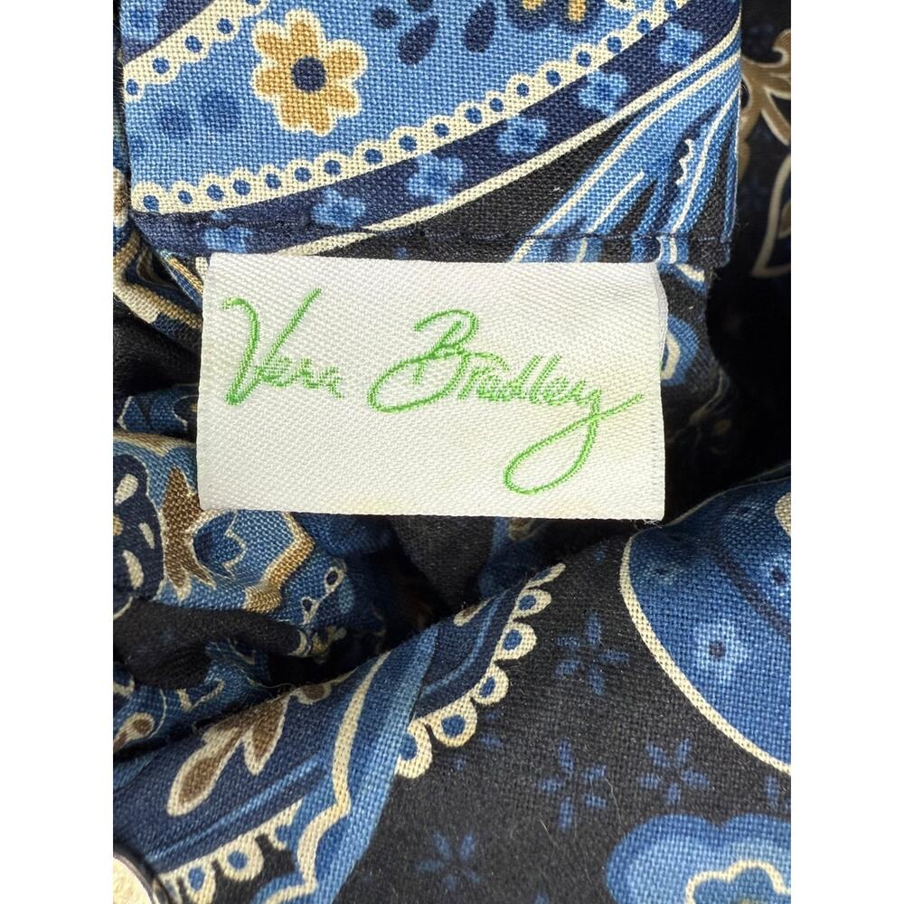Vintage 90's VERA BRADLEY mini blue cotton paisley bag - Picture 2 of 4